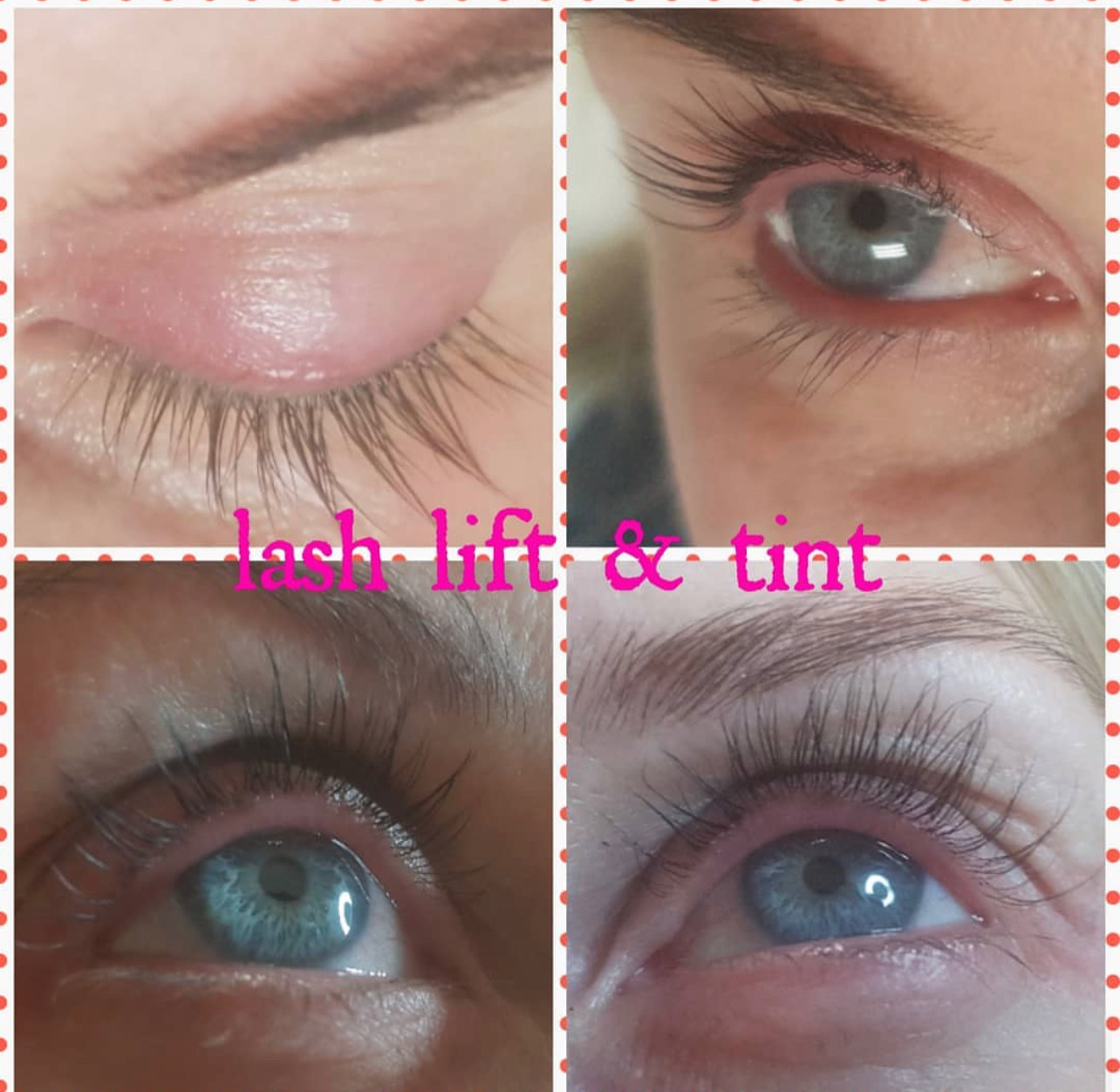 Lash lift and tint result