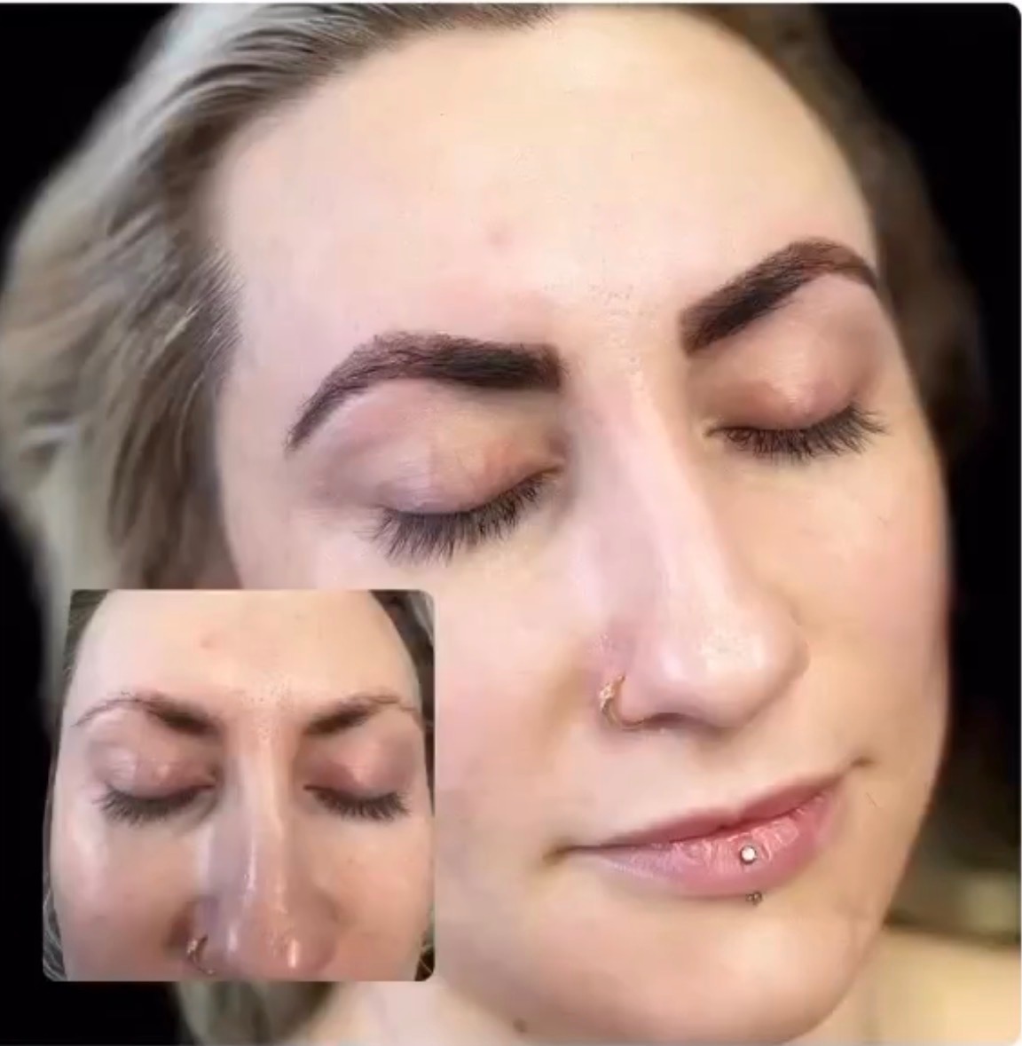 Brow henna finished look