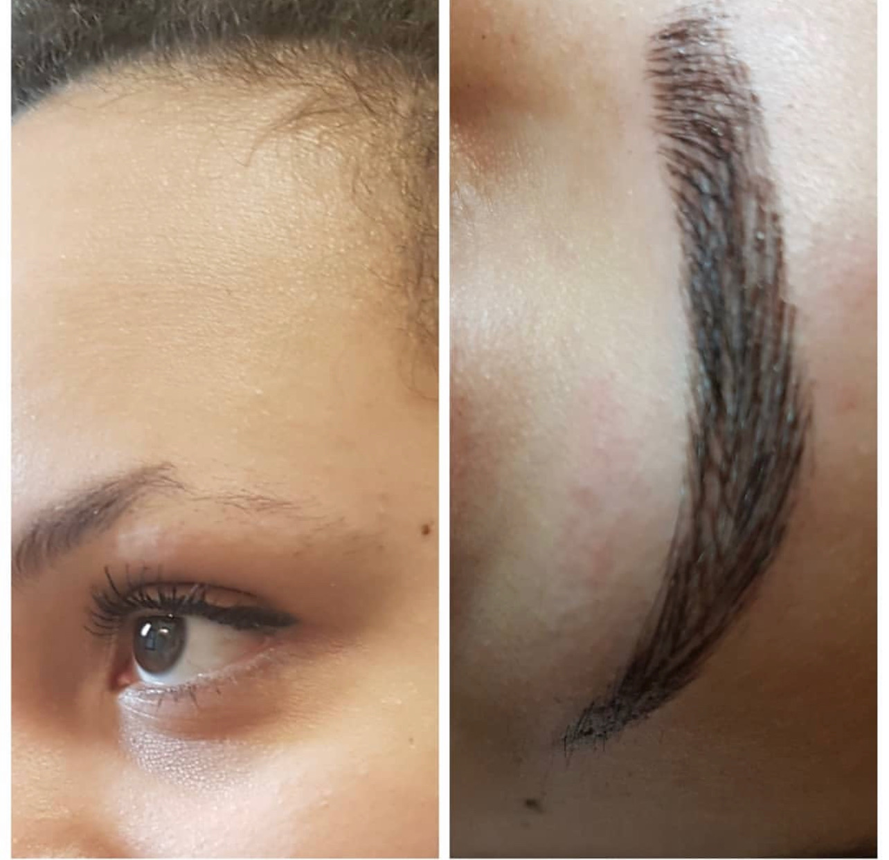 Microblading detail close-up
